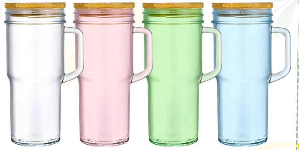 24oz Glass Tumbler Mason